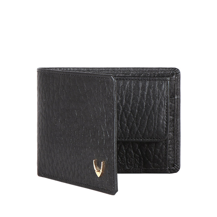 Ee Myw-06A  Black Leather Bi-Fold Wallet