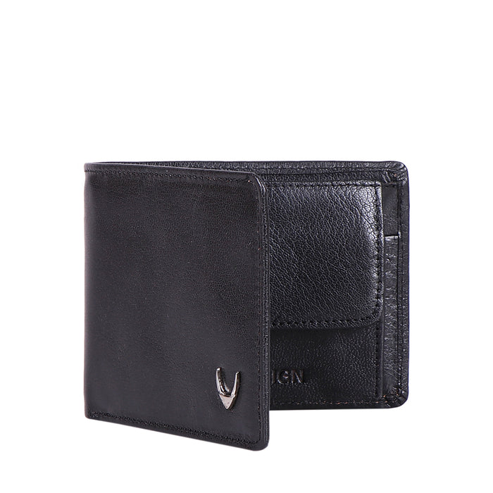 Ee Myw-06A  Black Leather Bi-Fold Wallet