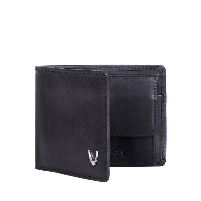 Ee Myw-06A  Black Leather Bi-Fold Wallet