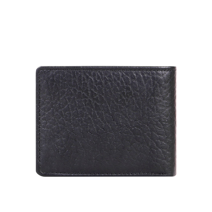 Ee Myw-06A  Black Leather Bi-Fold Wallet