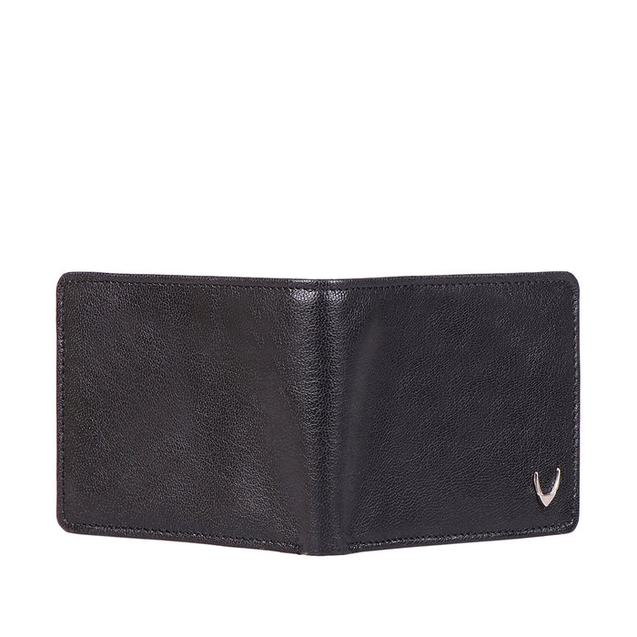 Ee Myw-06A  Black Leather Bi-Fold Wallet