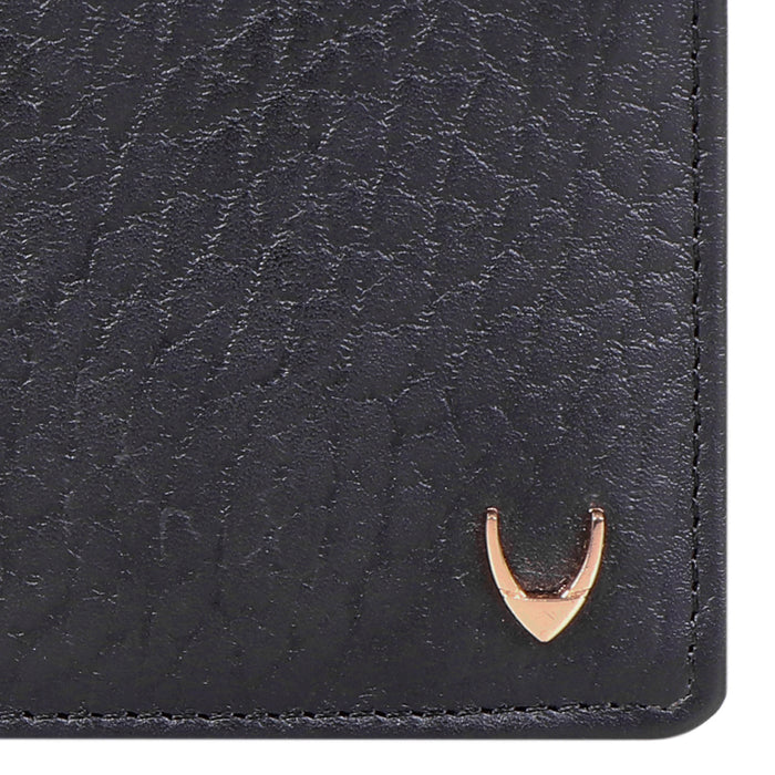 Ee Myw-06A  Black Leather Bi-Fold Wallet