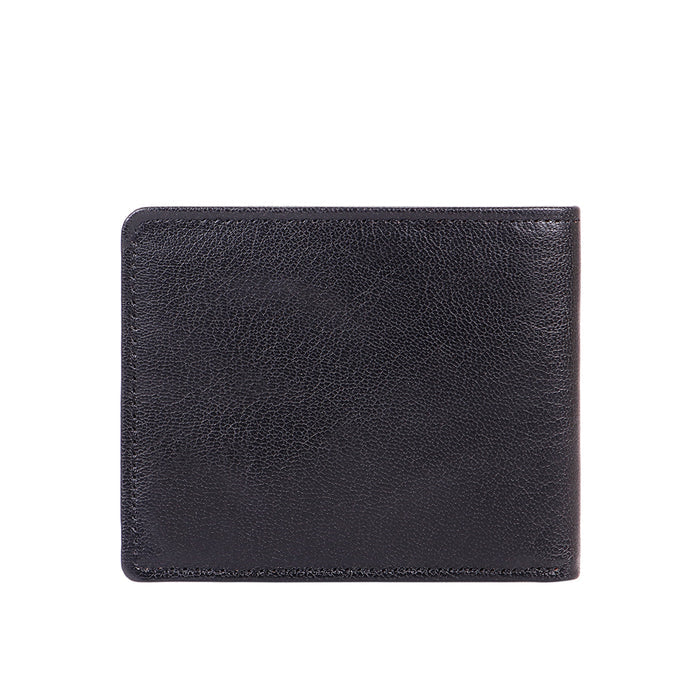 Ee Myw-06A  Black Leather Bi-Fold Wallet