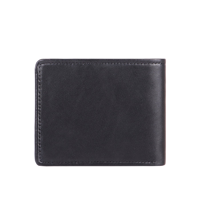 Ee Myw-06A  Black Leather Bi-Fold Wallet