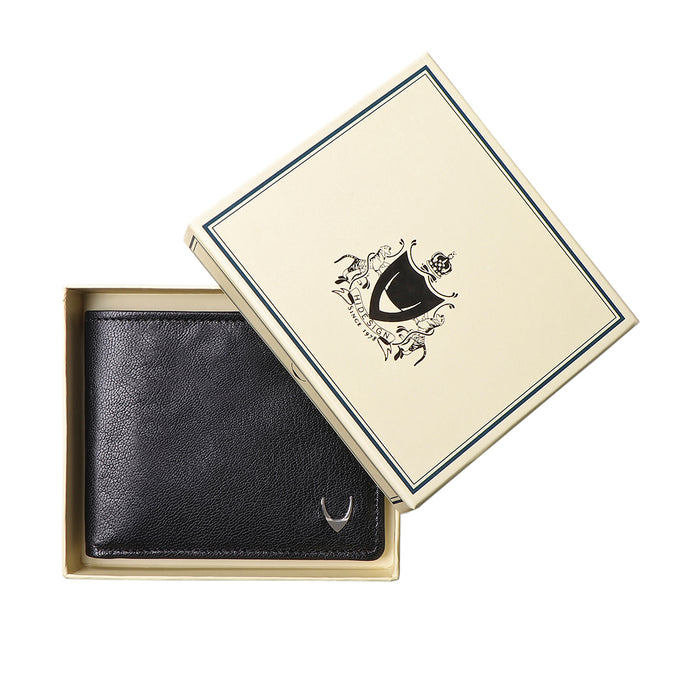 Ee Myw-06A  Black Leather Bi-Fold Wallet