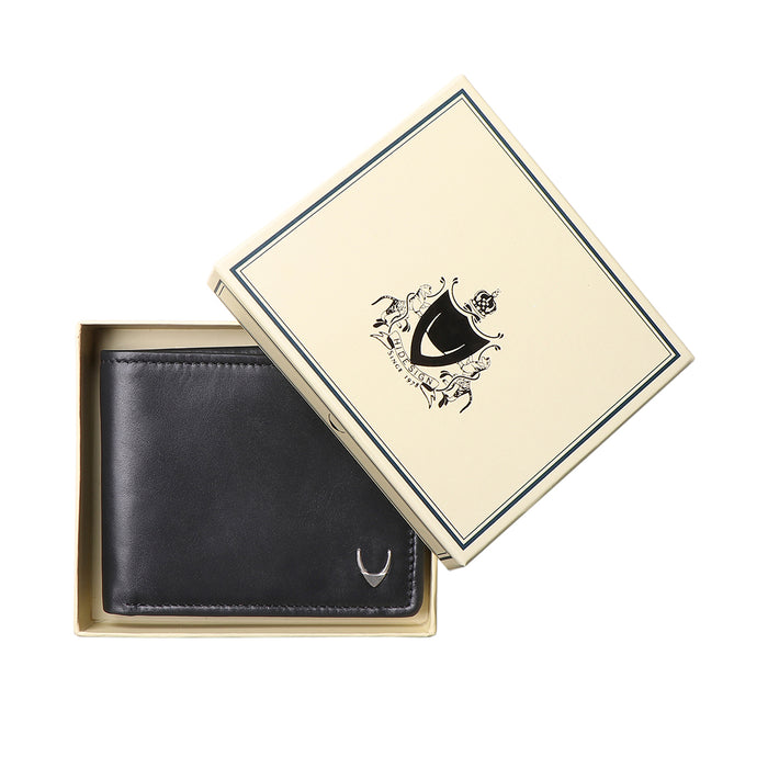 Ee Myw-06A  Black Leather Bi-Fold Wallet