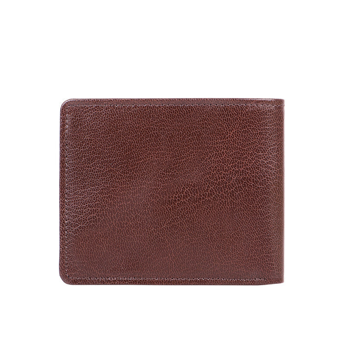 Ee Myw-06A  Brown Leather Bi-Fold Wallet