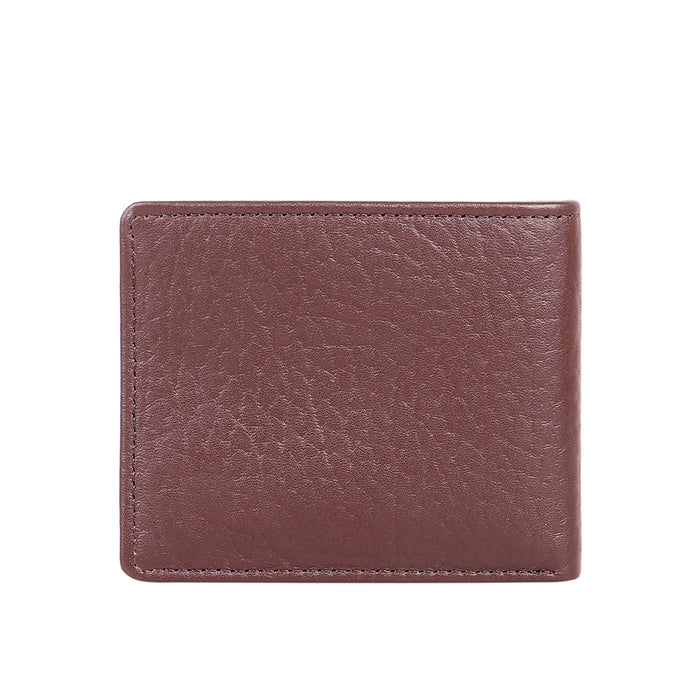 Ee Myw-06A  Brown Leather Bi-Fold Wallet
