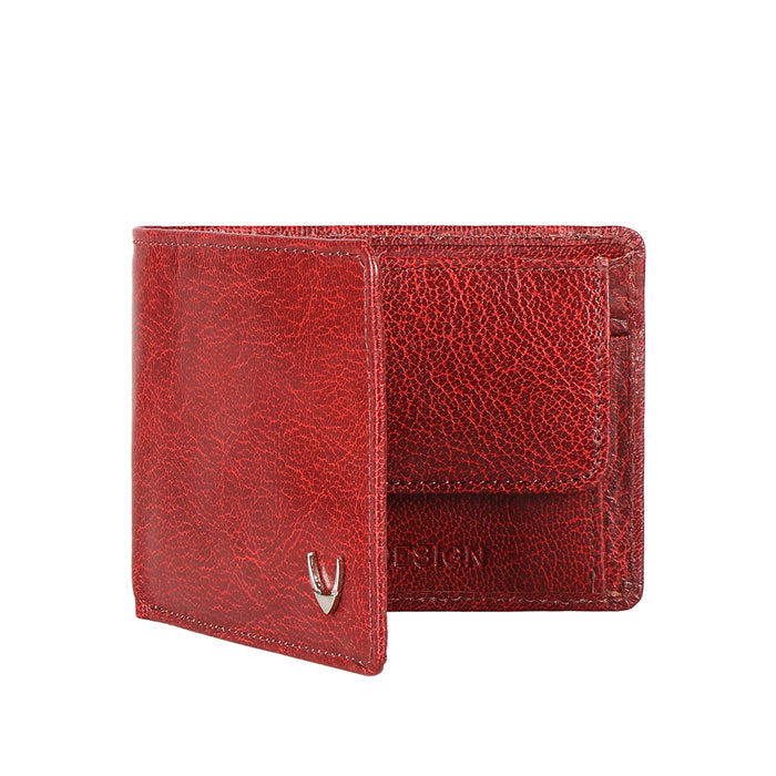 Ee Myw-06A  Red Leather Bi-Fold Wallet