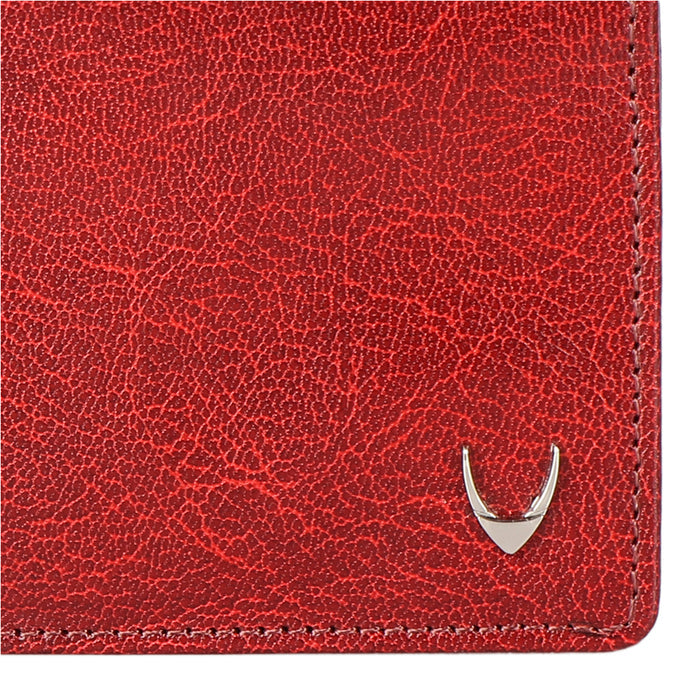 Ee Myw-06A  Red Leather Bi-Fold Wallet