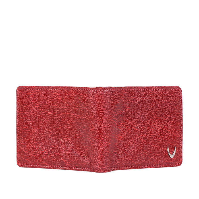 Ee Myw-06A  Red Leather Bi-Fold Wallet