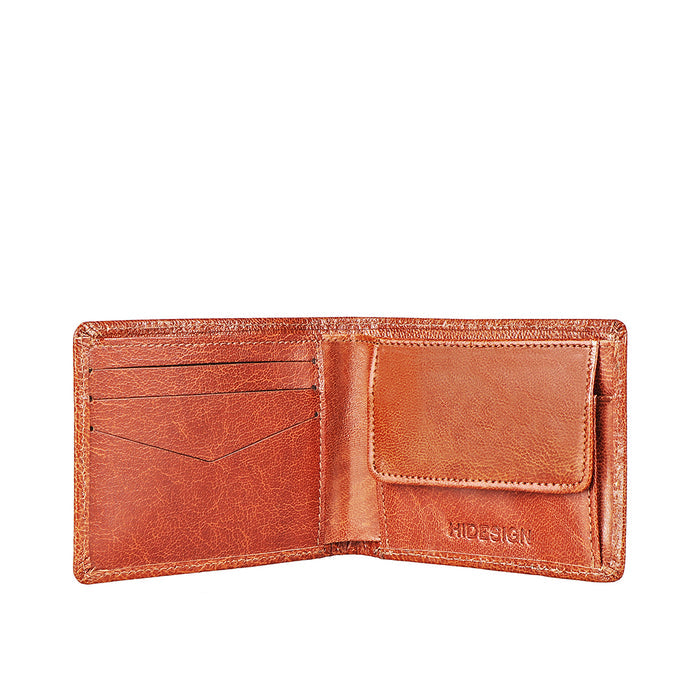 Ee Myw-06A  Tan Leather Bi-Fold Wallet