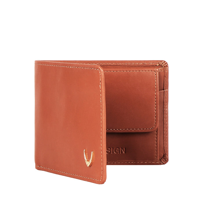 Ee Myw-06A  Tan Leather Bi-Fold Wallet