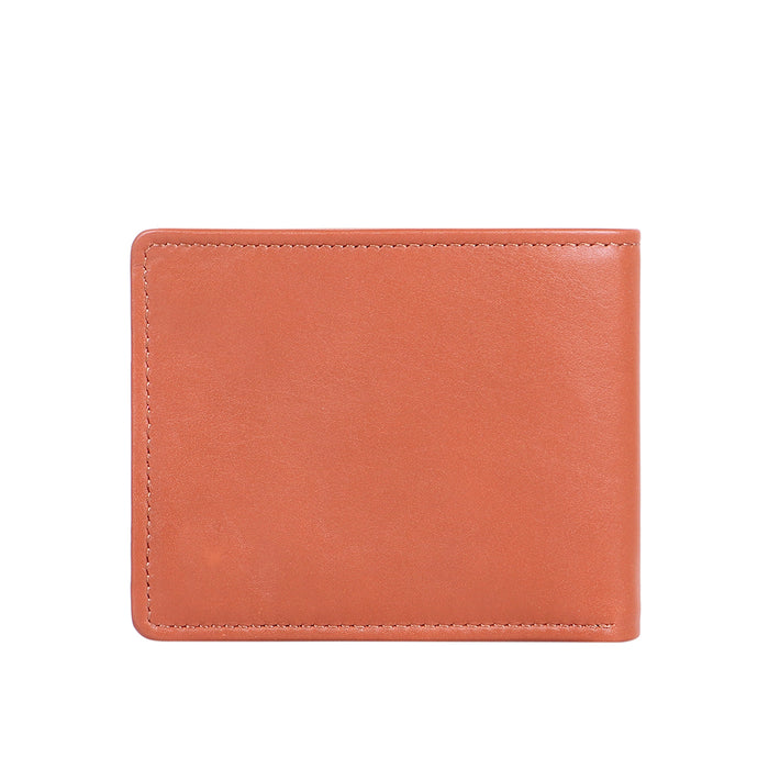 Ee Myw-06A  Tan Leather Bi-Fold Wallet