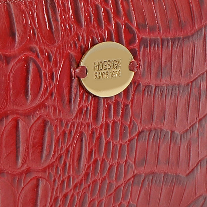 Ee Naomi W1-M Red Leather Zip Around Wallet