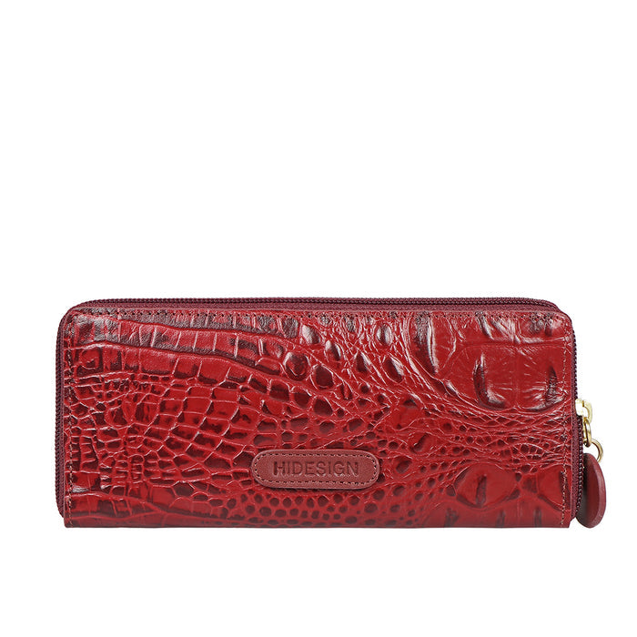 Ee Naomi W1-M Red Leather Zip Around Wallet