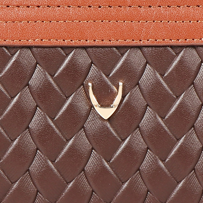 Ee Natalia W2-M Brown Leather Zip Around Wallet
