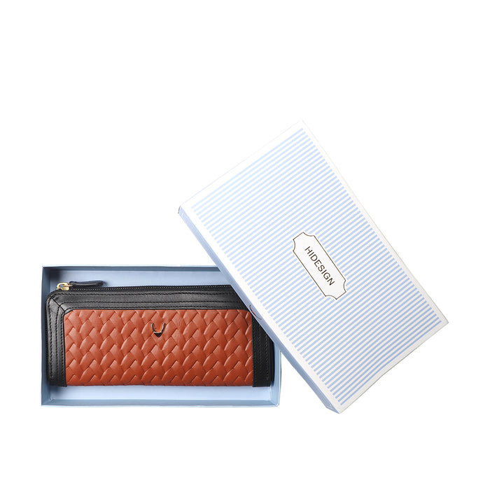 Ee Natalia W2-M Tan Leather Zip Around Wallet