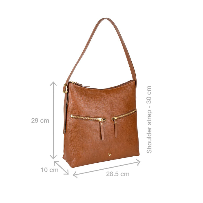 Ee Neptune 02 Tan Leather Shoulder Bag