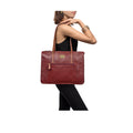Ee Nyle 02 Red Leather Tote Bag