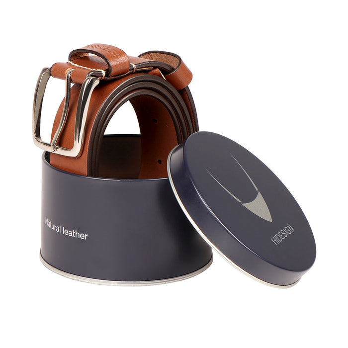Ee Oberon Men's Tan Non Reversible Leather Belt