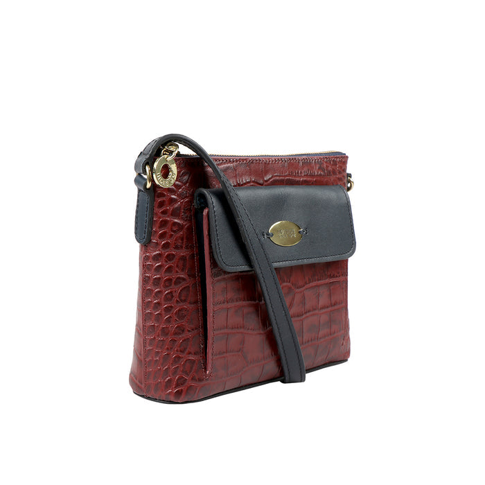 Ee Opihi 01 Red Leather Sling Bag