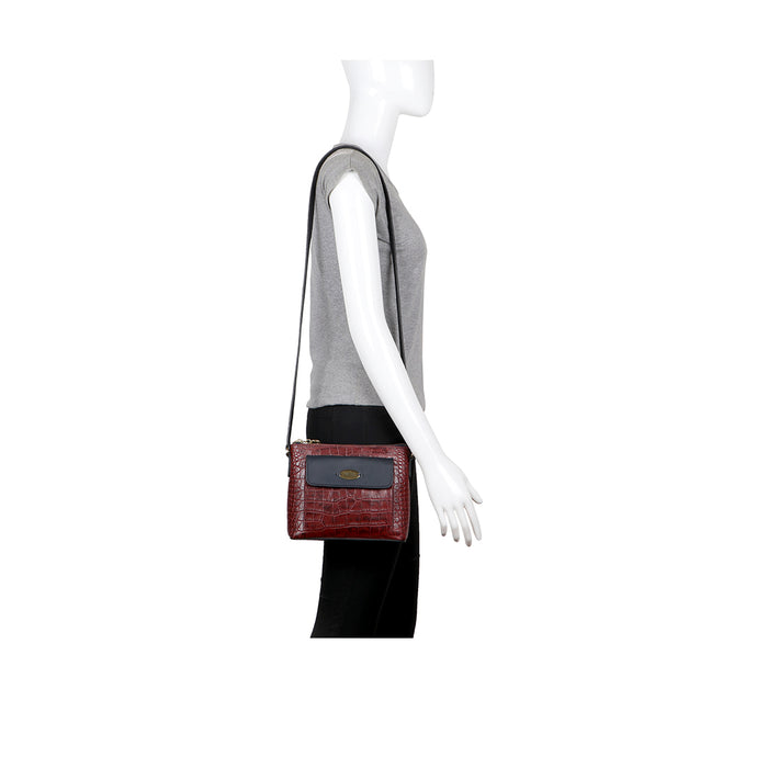 Ee Opihi 01 Red Leather Sling Bag