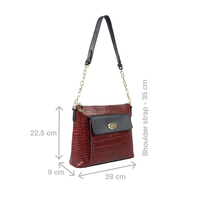 Ee Opihi 02 Red Leather Shoulder Bag