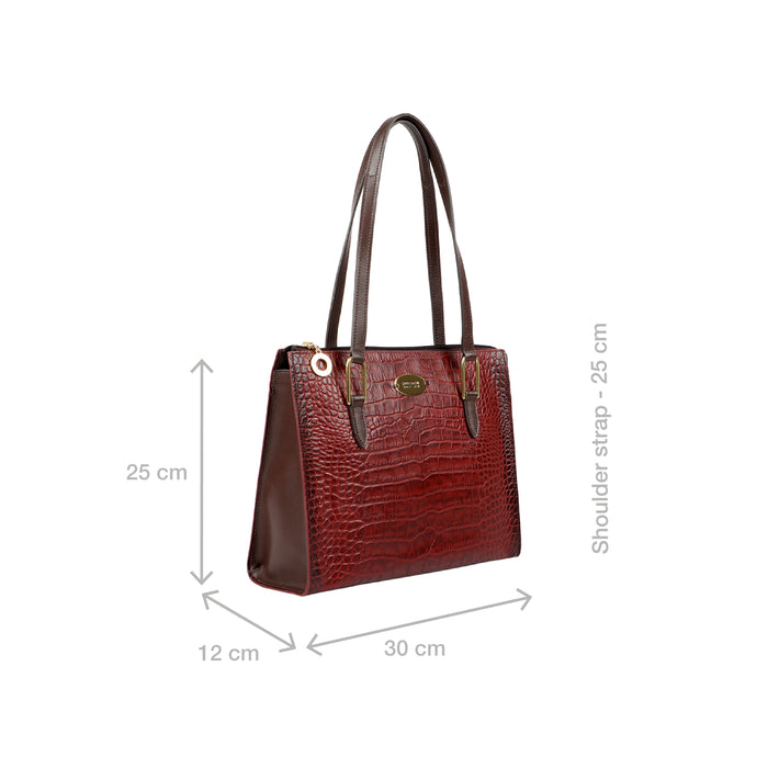Ee Opihi 03 Red Leather Tote Bag