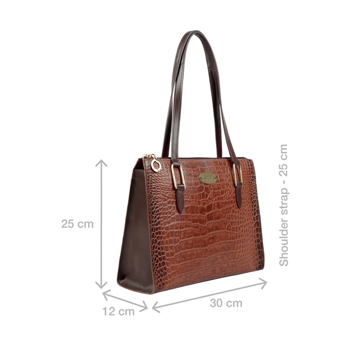 Ee Opihi 03 Tan Leather Tote Bag