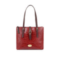 Ee Opihi 04 Red Leather Tote Bag