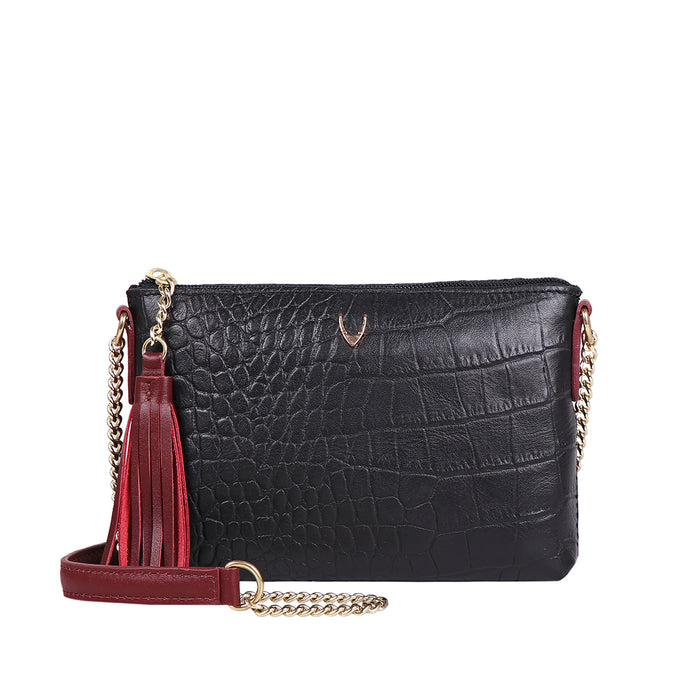 Ee Opihi W2 Black Leather Sling Wallet