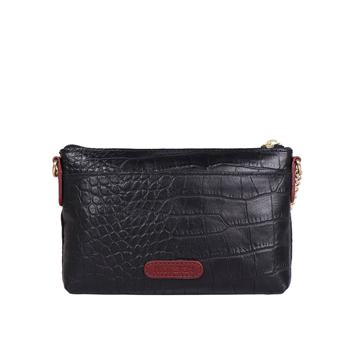 Ee Opihi W2 Black Leather Sling Wallet