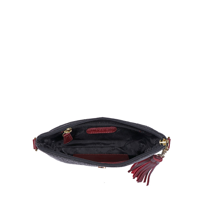 Ee Opihi W2 Black Leather Sling Wallet