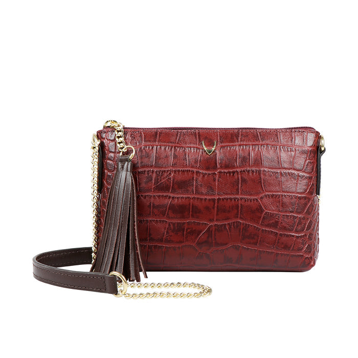Ee Opihi W2 Marsala Leather Sling Wallet
