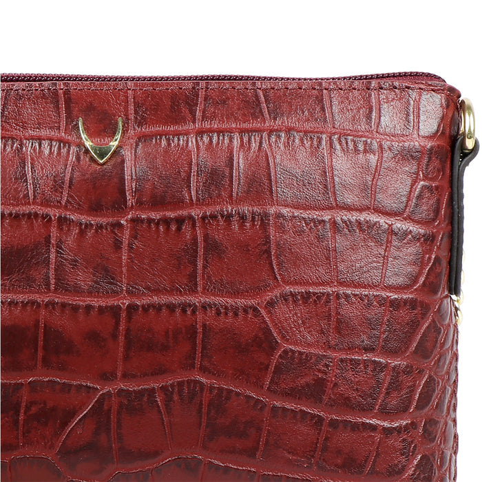 Ee Opihi W2 Marsala Leather Sling Wallet
