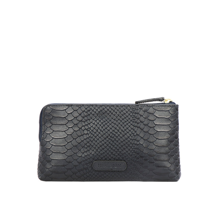 Ee Paola W1  Blue Leather Clutch Wallet