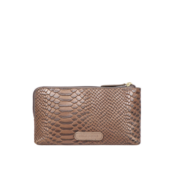 Ee Paola W1  Grey Leather Clutch Wallet