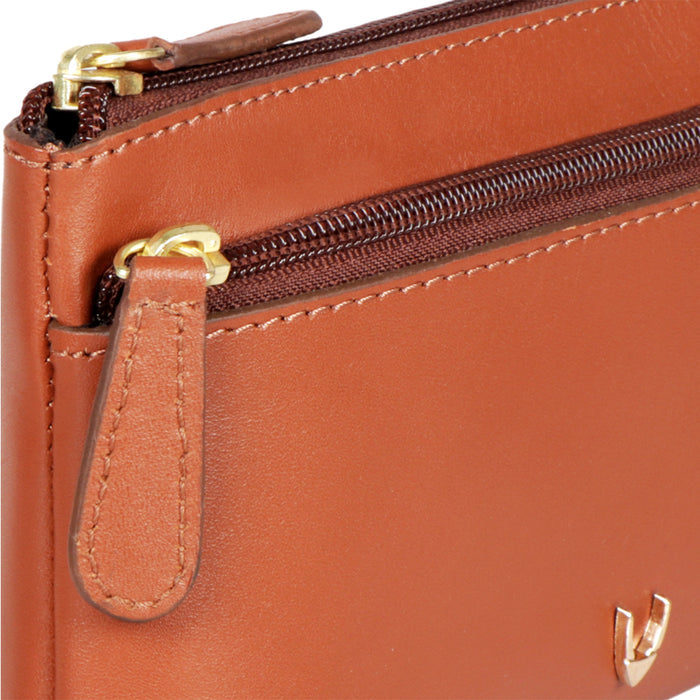 Ee Paola W1  Tan Leather Clutch Wallet