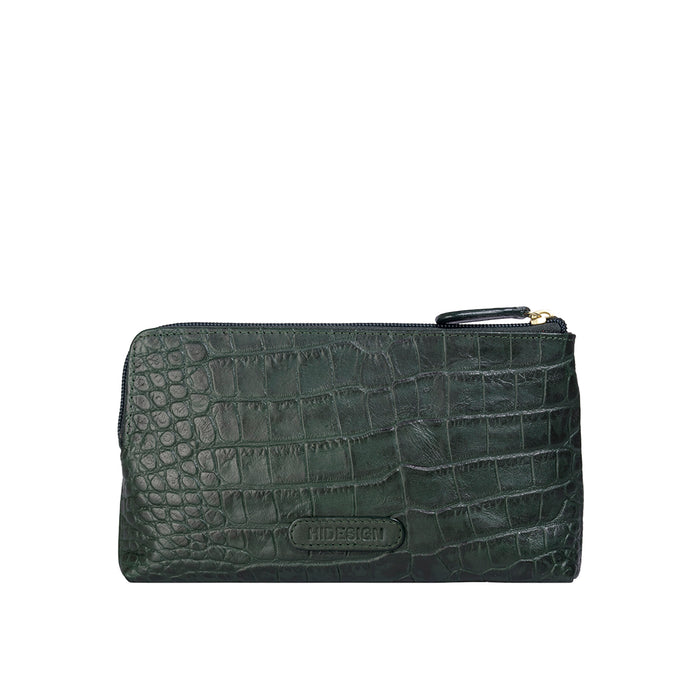 Ee Paola W1E Green Leather Clutch Wallet