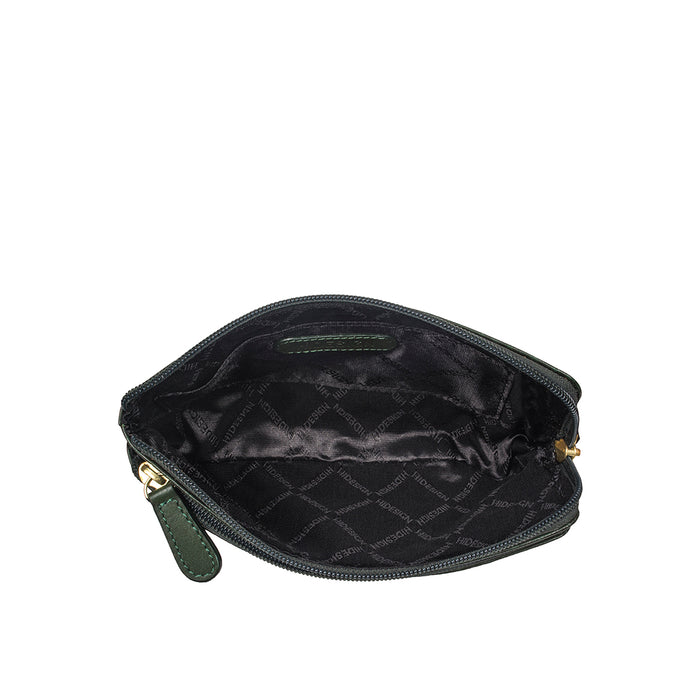 Ee Paola W1E Green Leather Clutch Wallet