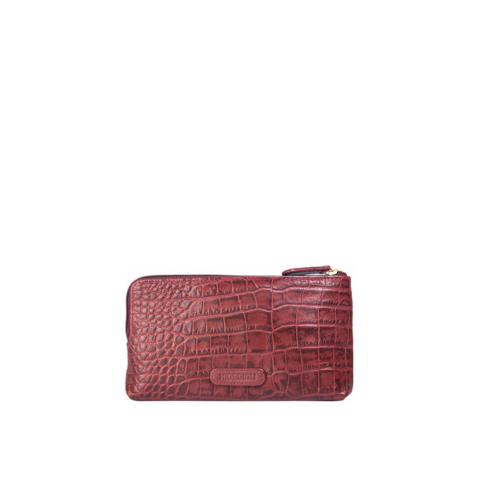 Ee Paola W1E Red Leather Clutch Wallet