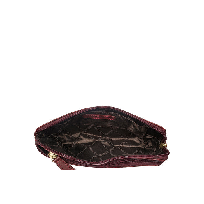 Ee Paola W1E Red Leather Clutch Wallet