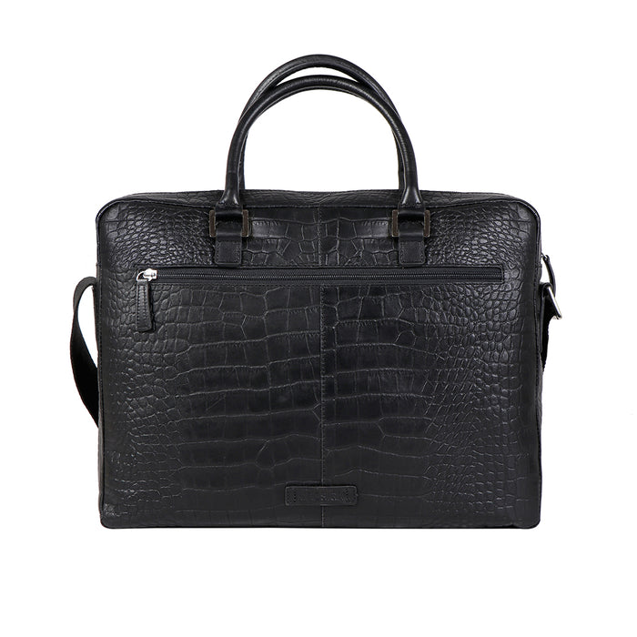 Ee Paulo 01 Black Leather  Briefcase