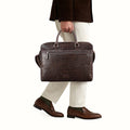 Ee Paulo 01 Brown Leather  Briefcase