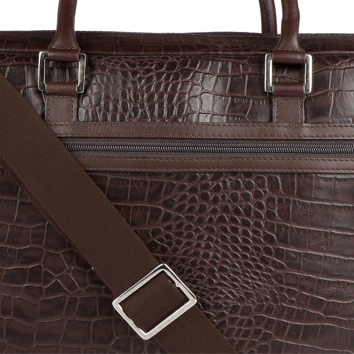 Ee Paulo 01 Brown Leather  Briefcase
