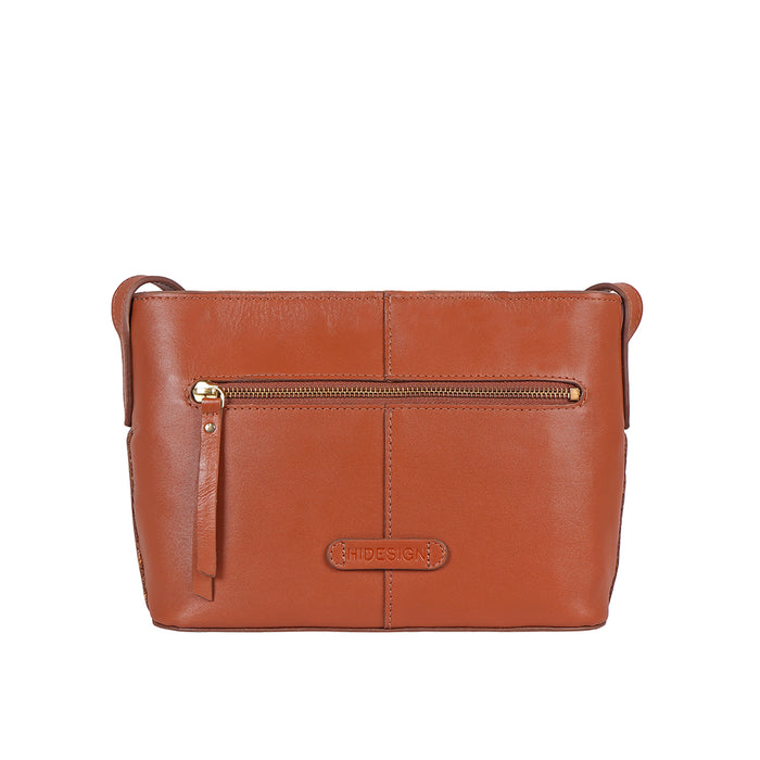 Ee Pink Tan Leather Sling Bag