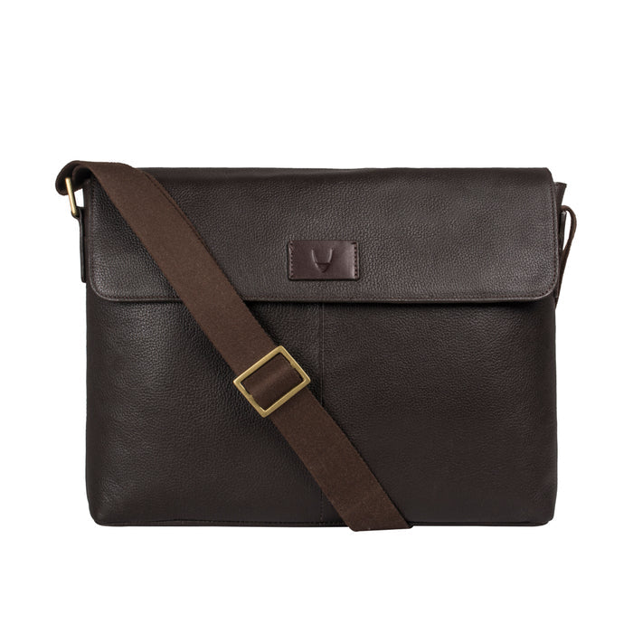 Ee Pluto 01 Brown Leather  Messenger Bag