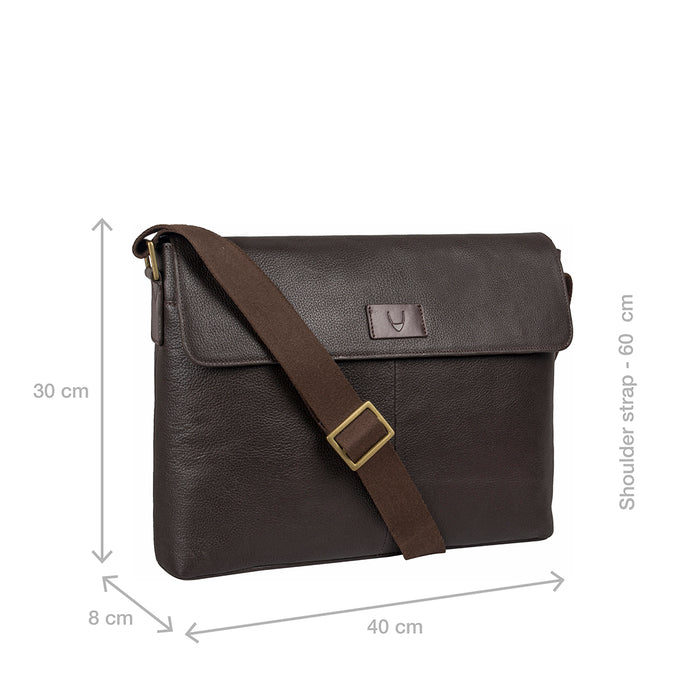 Ee Pluto 01 Brown Leather  Messenger Bag