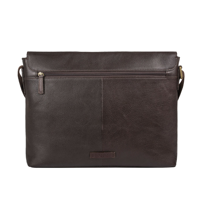 Ee Pluto 01 Brown Leather  Messenger Bag